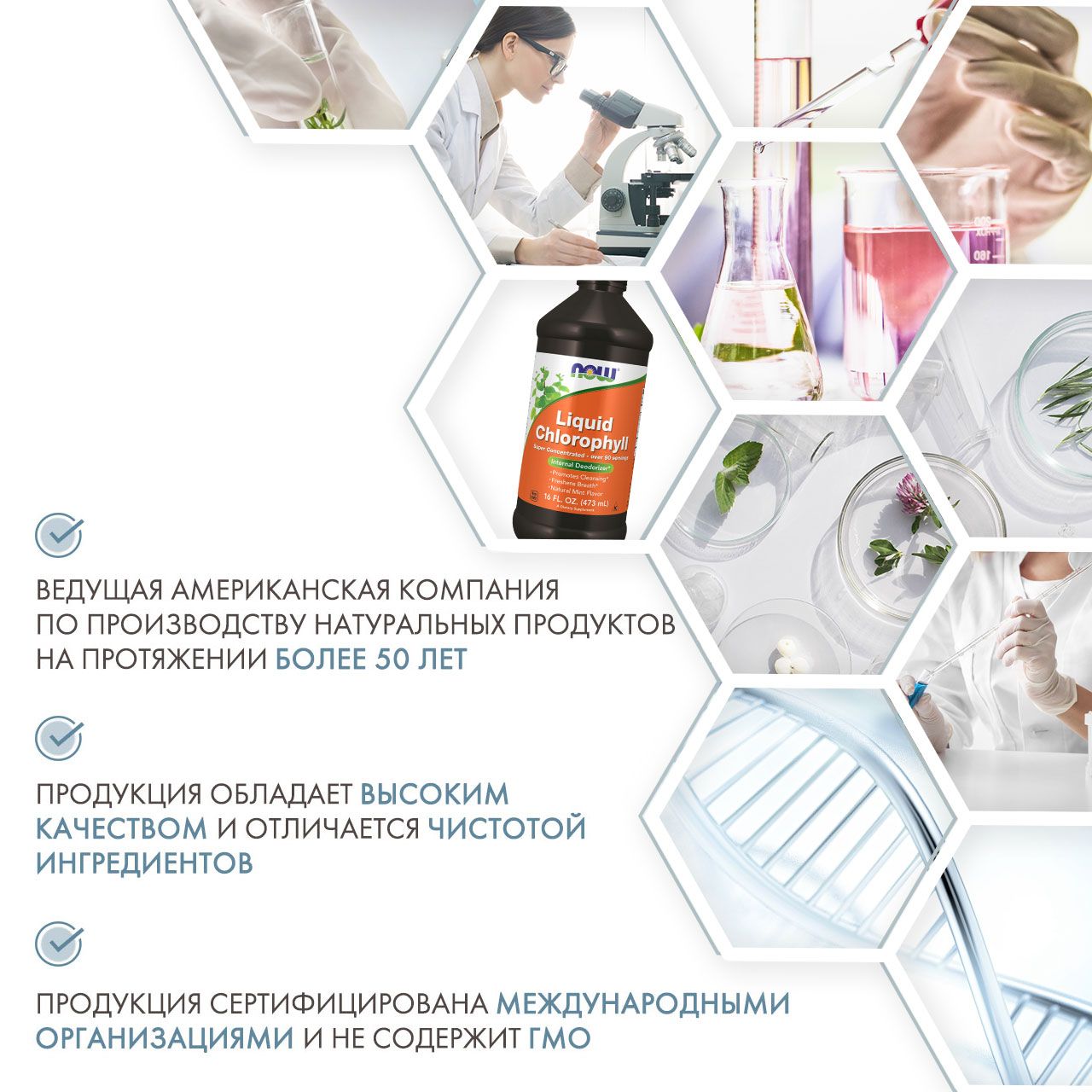 Жидкий хлорофилл 90 порций, 473 мл – купить в интернет-магазине «Космедэль»